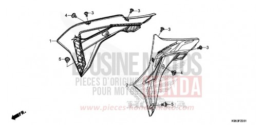 BOUCLIER DE RADIATEUR (CRF250RX) CRF250RXK de 2019